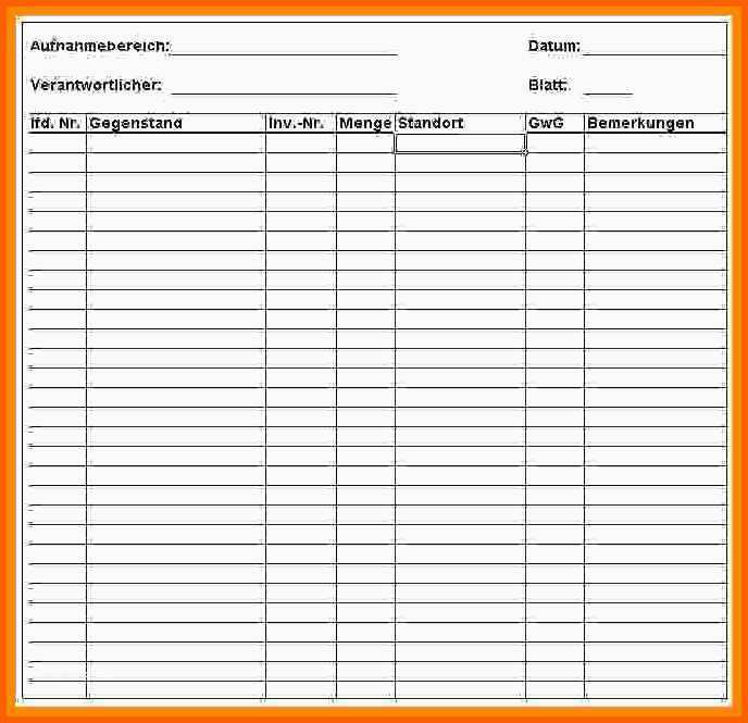 Schockieren Inventarliste Vorlage Muster Wunderbare 12 Inventarliste