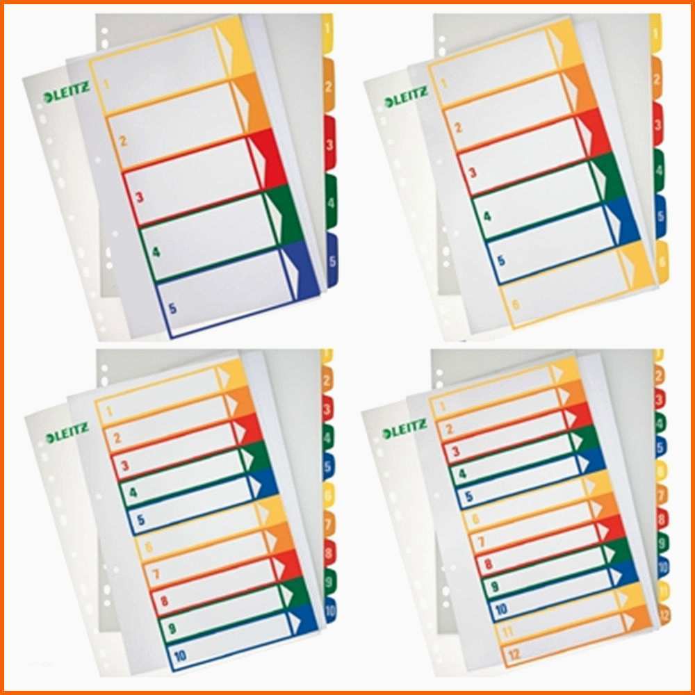Schockieren Leitz Kunststoff Register 1 5 1291 1 6 1292 1 10 1293 1 12