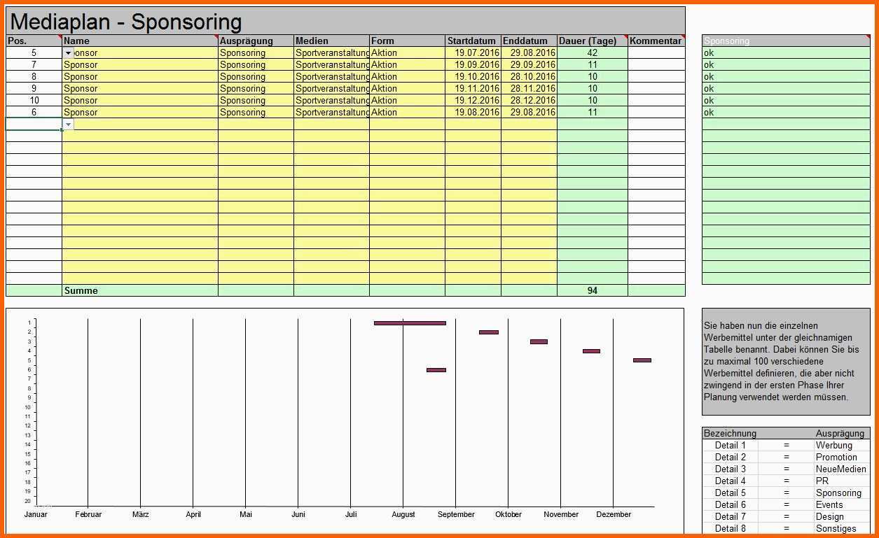 Schockieren Mediaplan Excel tool sofort Download