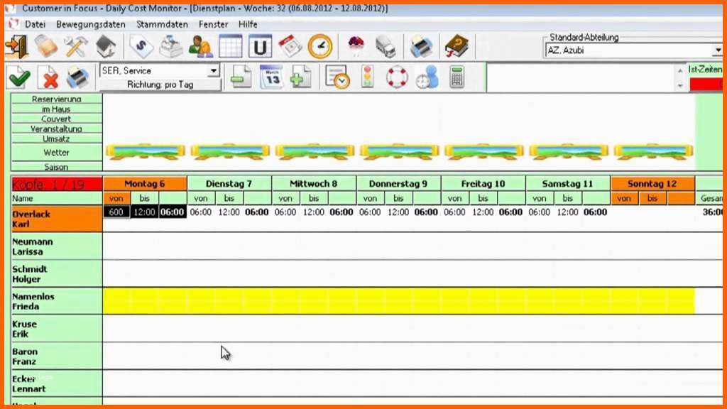 Schockieren Monats Nstplan Excel Vorlage Fresh Nett Mitarbeiter