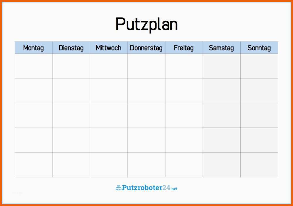 Schockieren Putzplan Treppenhausreinigung Vorlage Wunderbar Putzplan