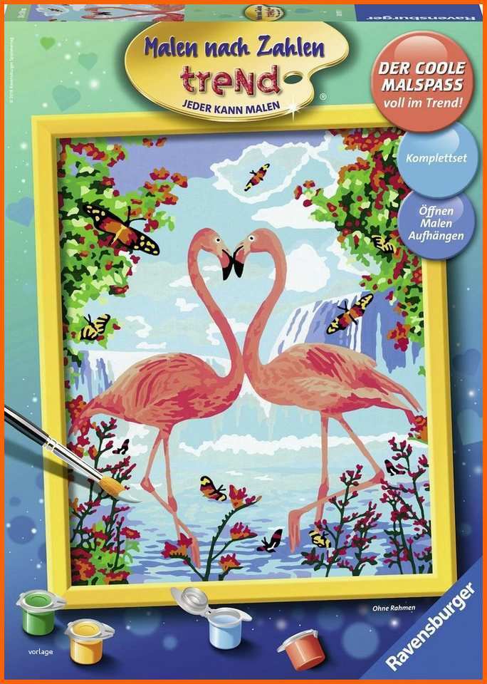 Schockieren Ravensburger Malen Nach Zahlen Flamingo Love