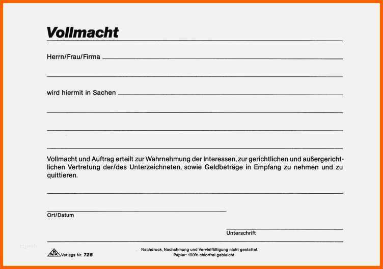 Schockieren Vollmacht Vorlage Word Süß 7 Allgemeine Vollmacht