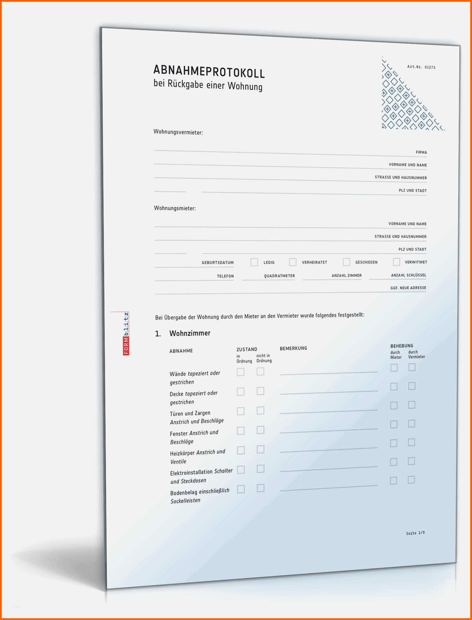 Schockieren Wohnungsbewerbung Vorlage Pdf Fabelhaft Abnahmeprotokoll