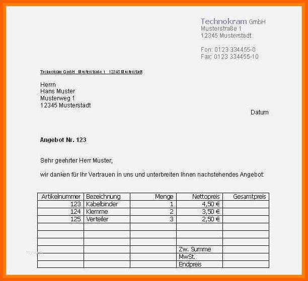 Selten 12 Angebotstext Muster