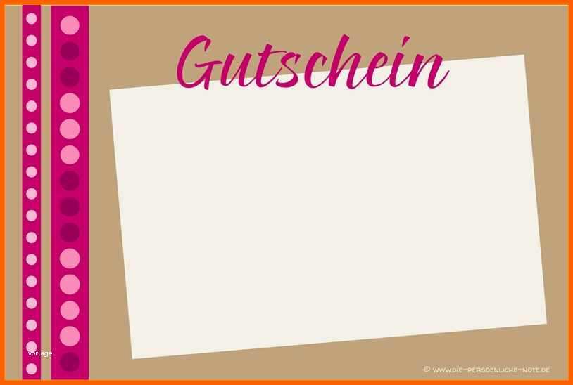 Selten 15 Vorlage Gutschein