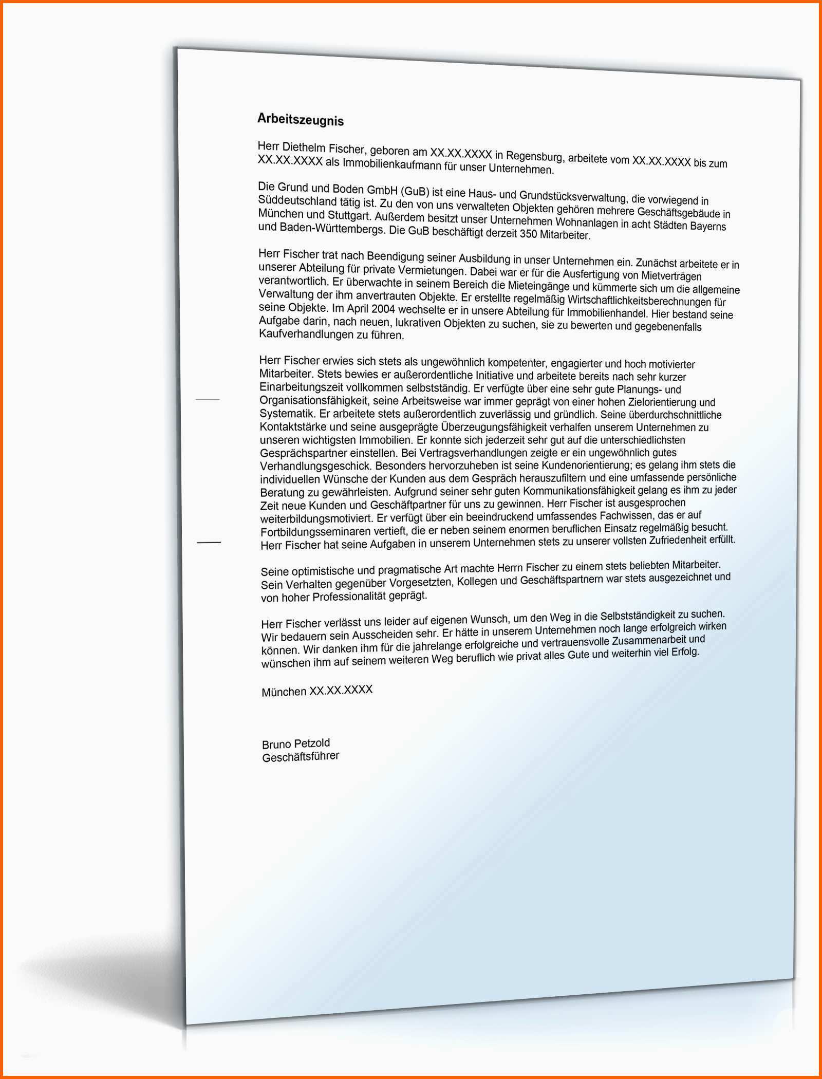 Selten 16 Arbeitszeugnis Vorlage Sehr Gut