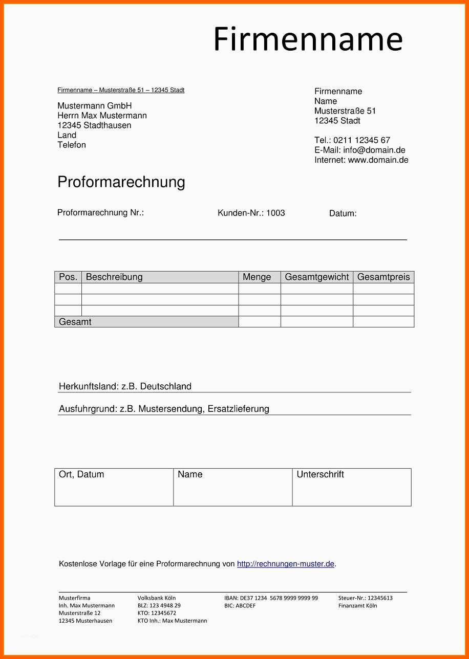 Selten 9 Lieferschein Vorlage Englisch