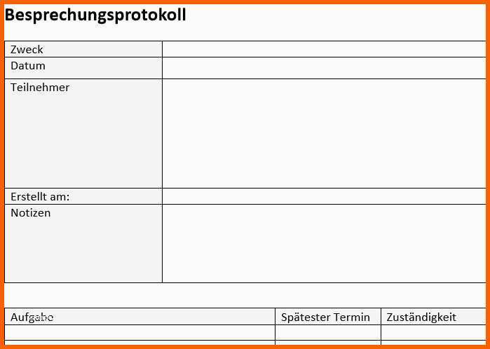 Selten Besprechungsprotokoll Vorlage Excel – Vorlagen 1001