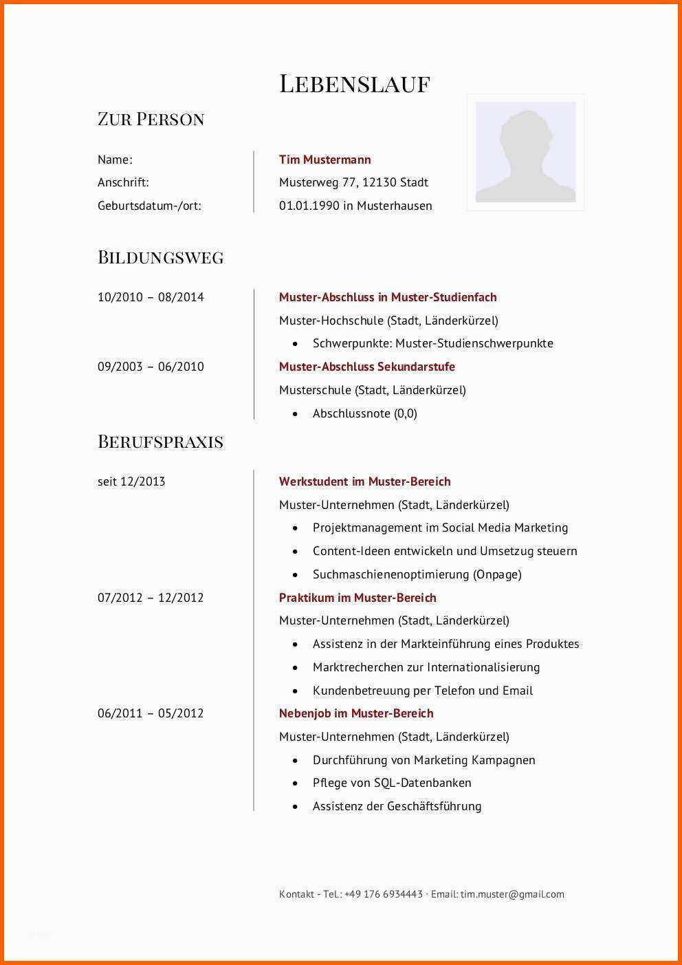 Selten Bewerbung Lebenslauf Vorlage Schüler Komplett original