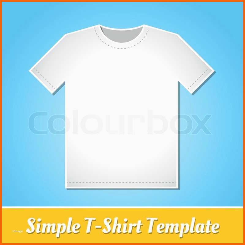 Selten Einfache T Shirt Vorlage Vektorgrafik