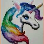 Selten Einhorn Aus Bügelperlen Nach Der Vorlage Unter