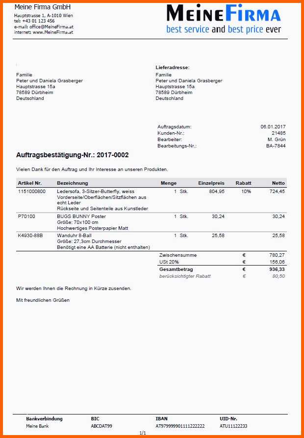 Selten Einzigartiges Angebot Schreiben Vorlage