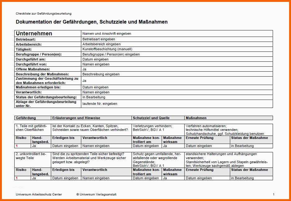 Selten Gefährdungsbeurteilung Chemieunterricht Vorlage – Vorlagen