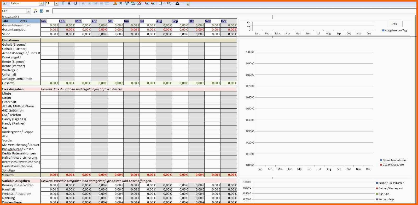 Selten Haushaltsbuch Excel Vorlage Best Spartipp Haushaltsbuch