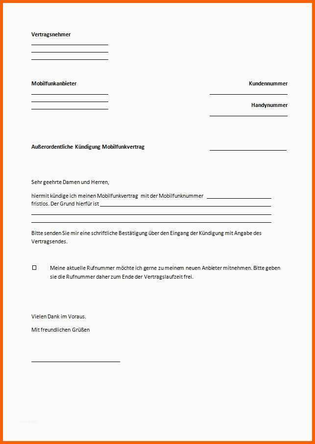 Selten Kündigung 1&1 Vorlage