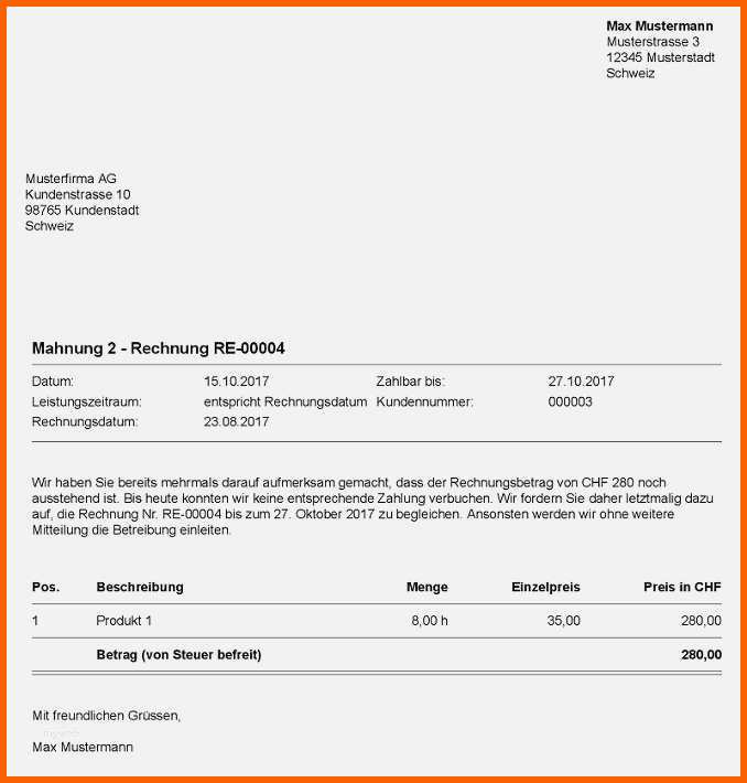 Selten Mahnung Miete Vorlage Design Genial Zahlungserinnerung