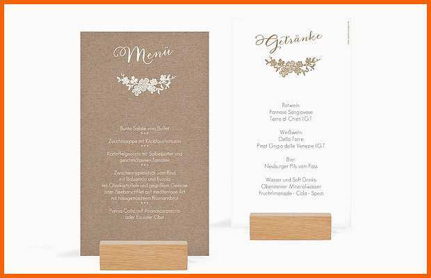 Selten Menükarte Hochzeit "spitzenblüte"