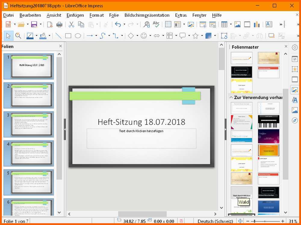 powerpoint impress vorlage nachtraeglich aendern