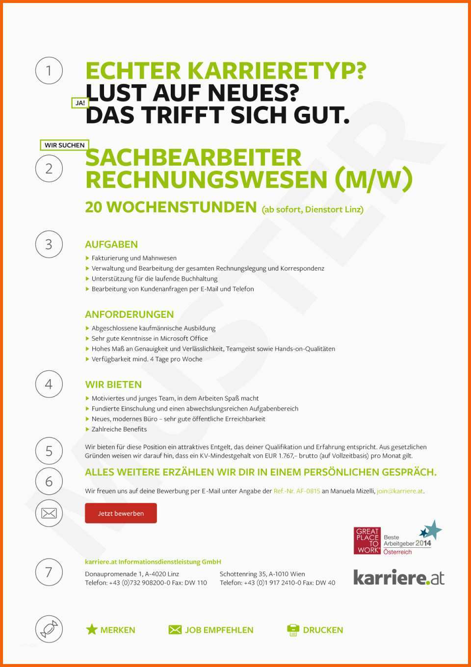 Selten Stellenanzeige Schreiben Vorlage Design