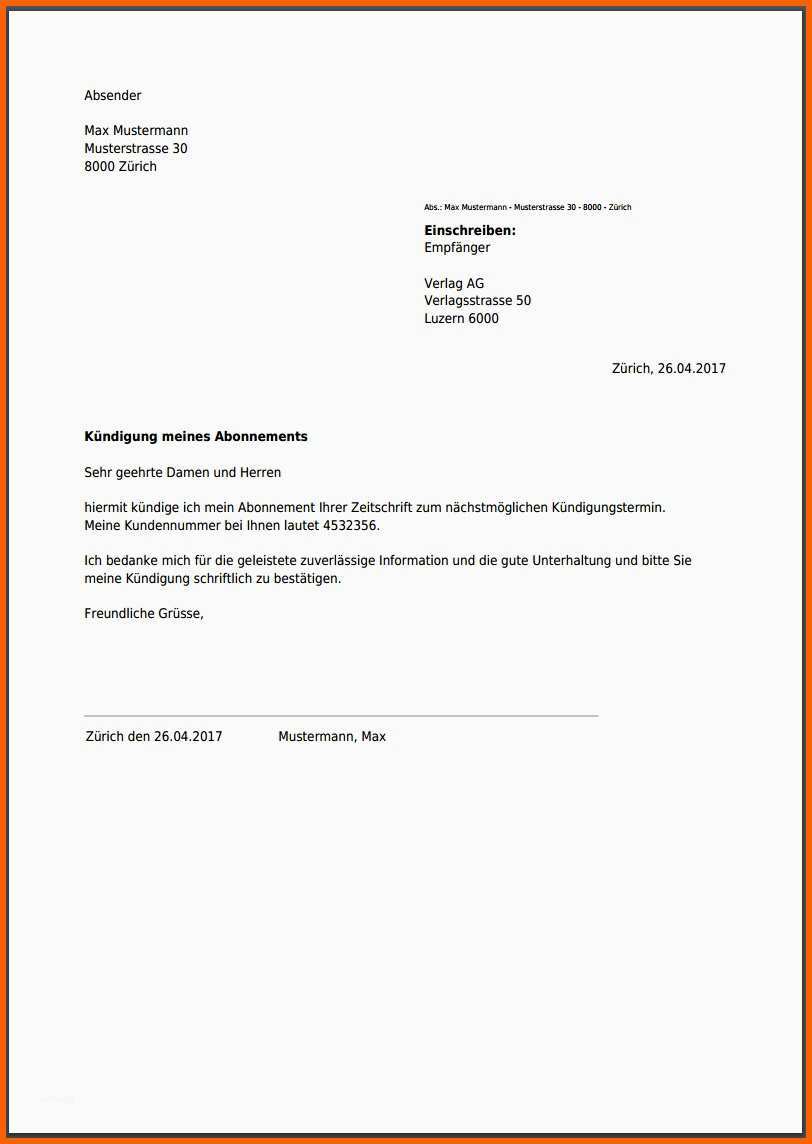 Selten Vorlage Kündigung Arbeit Cool Kündigung Für Zeitschrift