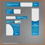 Selten Web Banner Set Vorlage Business Curve Blau Gute