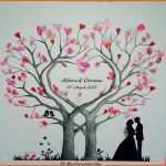 Selten Wedding Tree Herz Fingerabdruck Baum Hochzeit Geschenk