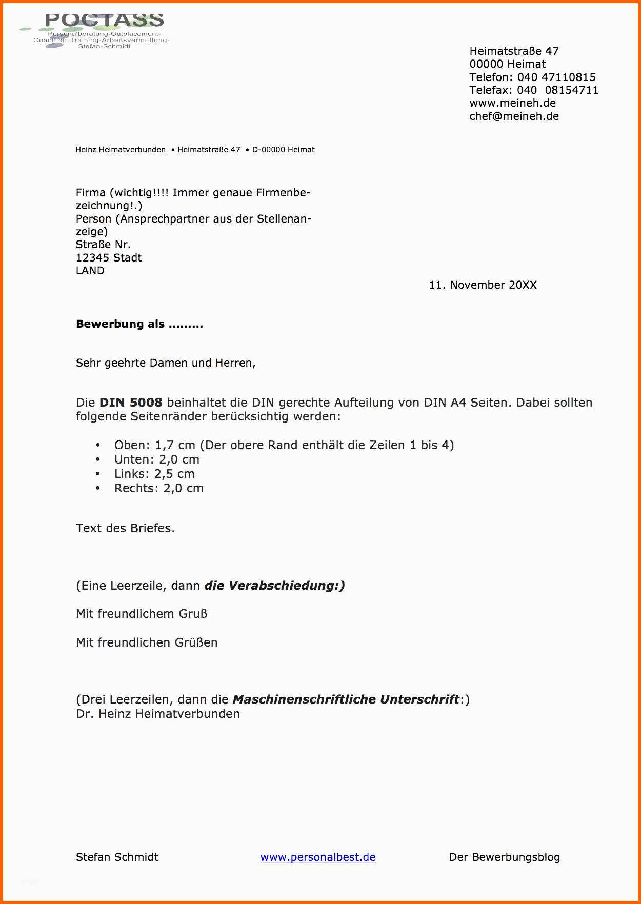 Sensationell 11 Word Vorlage Geschäftsbrief Din 5008