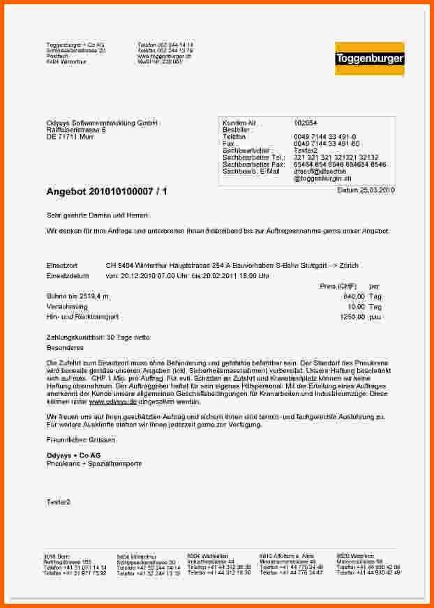 Sensationell 12 Angebotsschreiben Vorlage