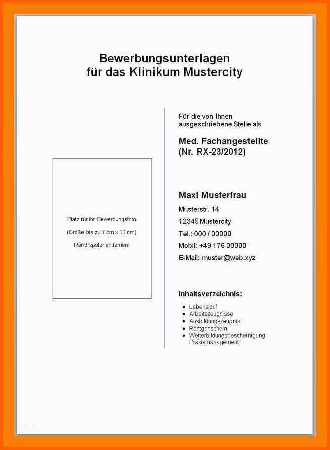 Sensationell 18 Praktikumsmappe Deckblatt Vorlage