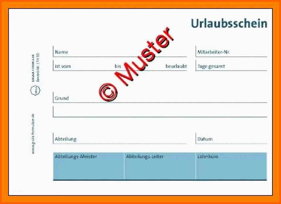 Sensationell 19 Urlaubsschein Vorlage