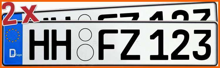 Sensationell 2 Kfz Kennzeichen Prägung