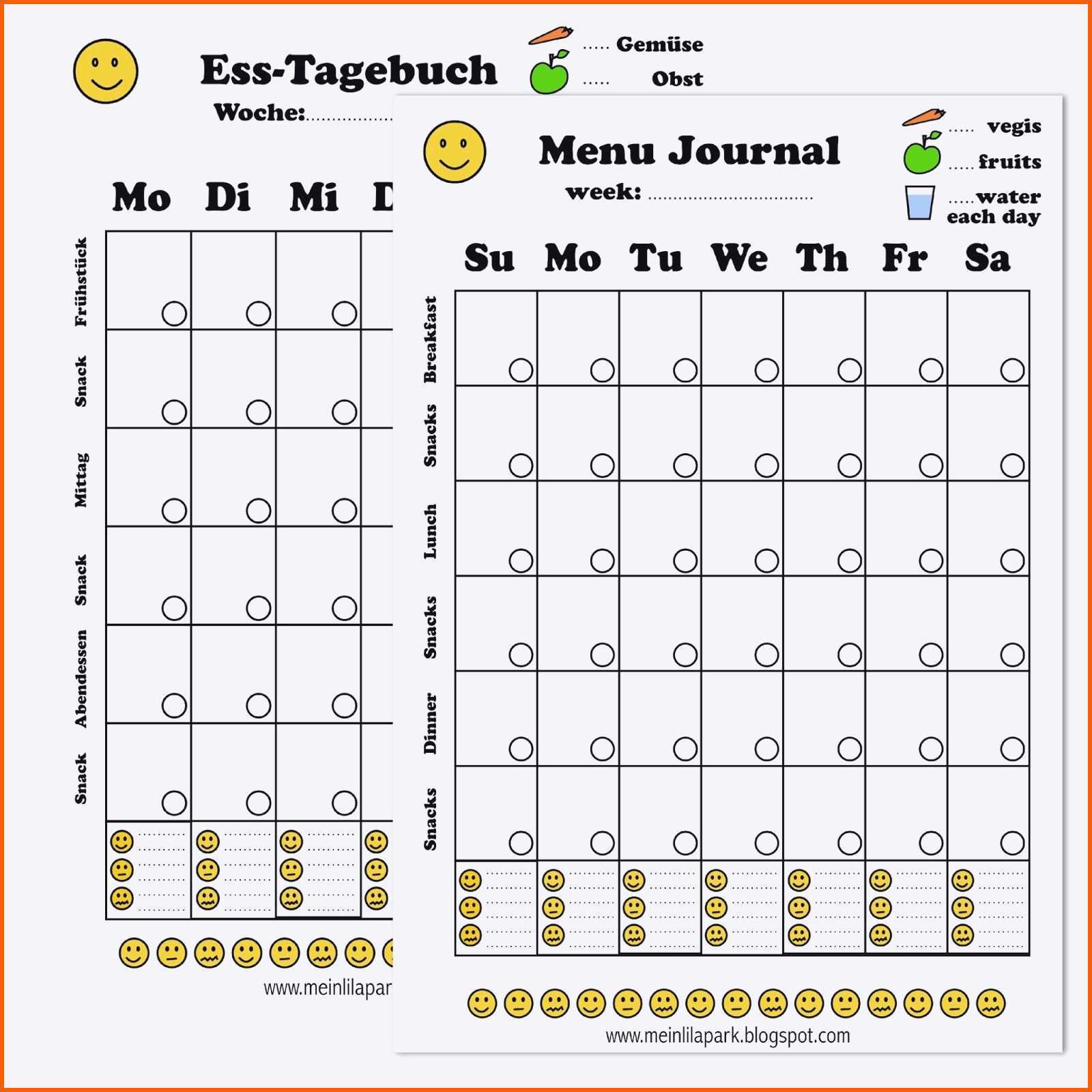Sensationell Abnehm Tagebuch Vorlage