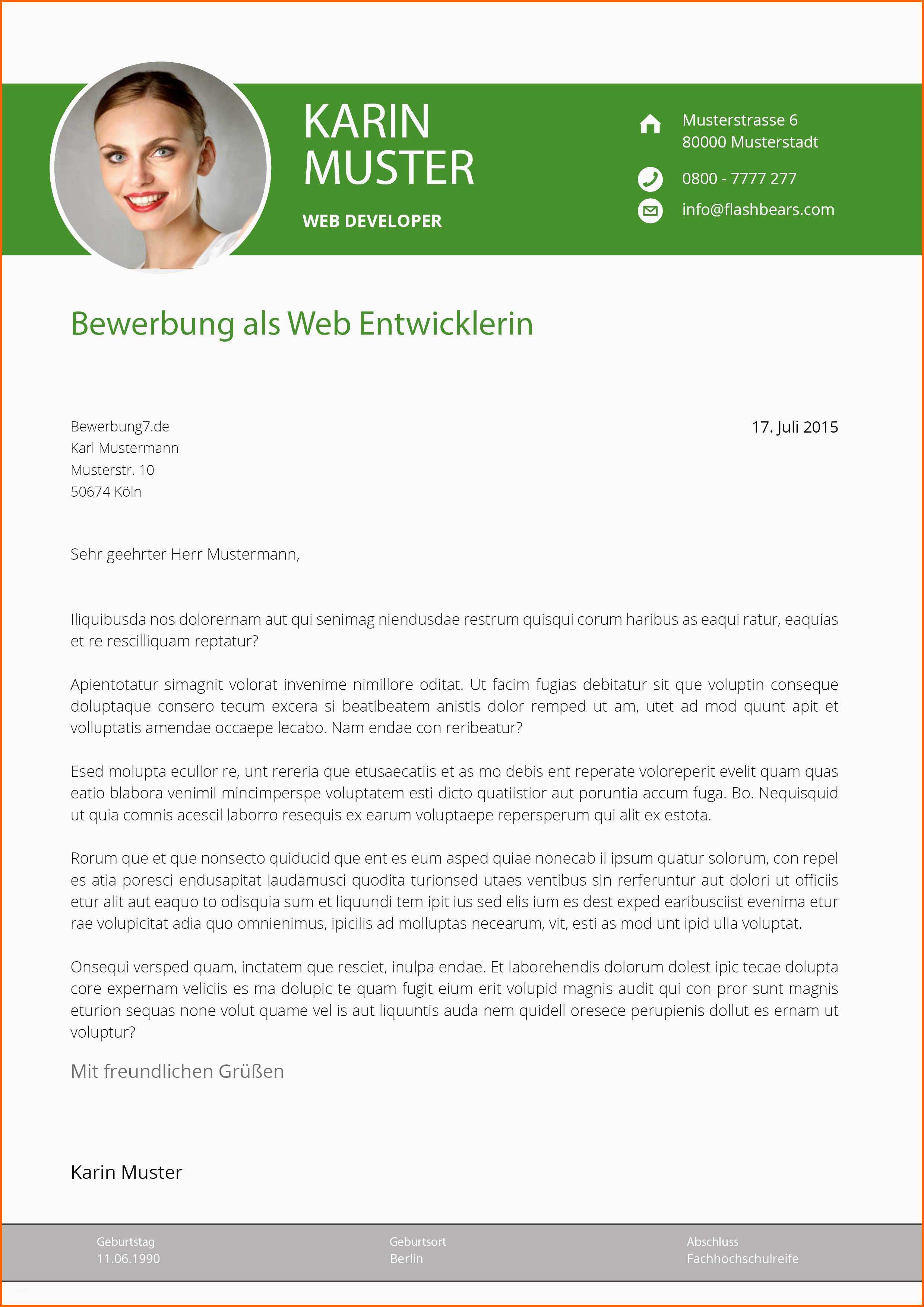 anschreiben bewerbung ausbildung muster