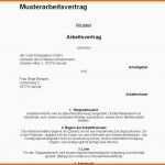 Sensationell Arbeitsvertrag Muster Download