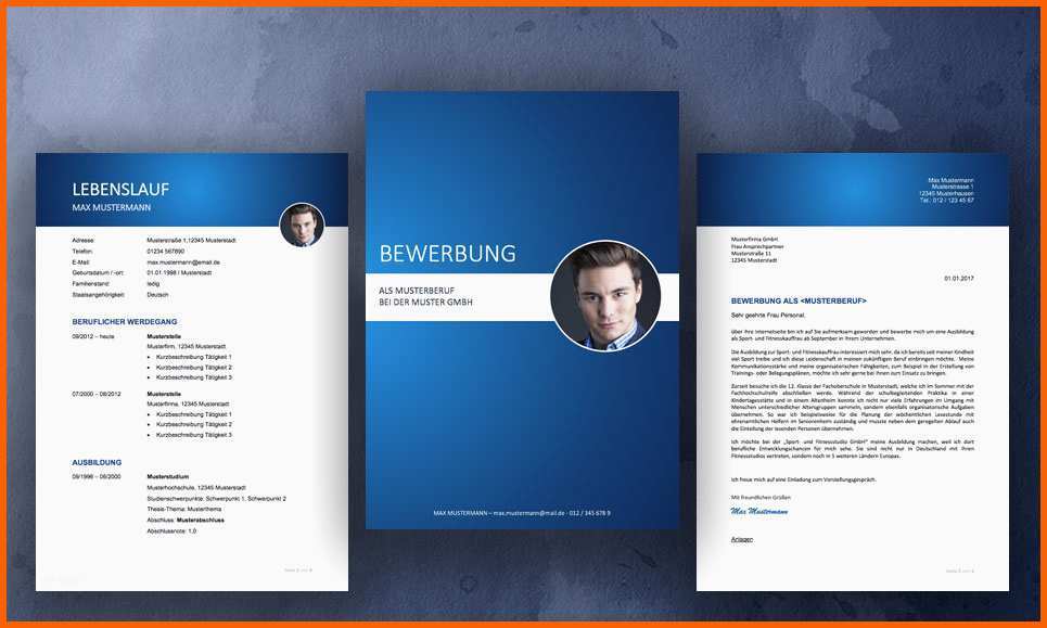 Sensationell Bewerbung Muster Blau Meinebewerbung