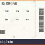 Sensationell Flugzeug Boarding Pass Vorlage Leere Flugticket Vektor