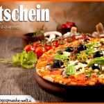 Sensationell Gutschein Zum Pizzaessen