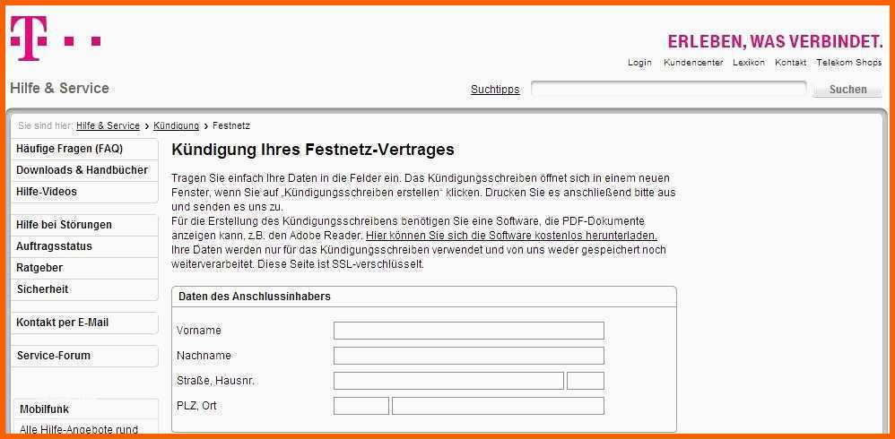 Sensationell Handyvertrag Kündigen Vorlage Zum Ausdrucken Einzigartige