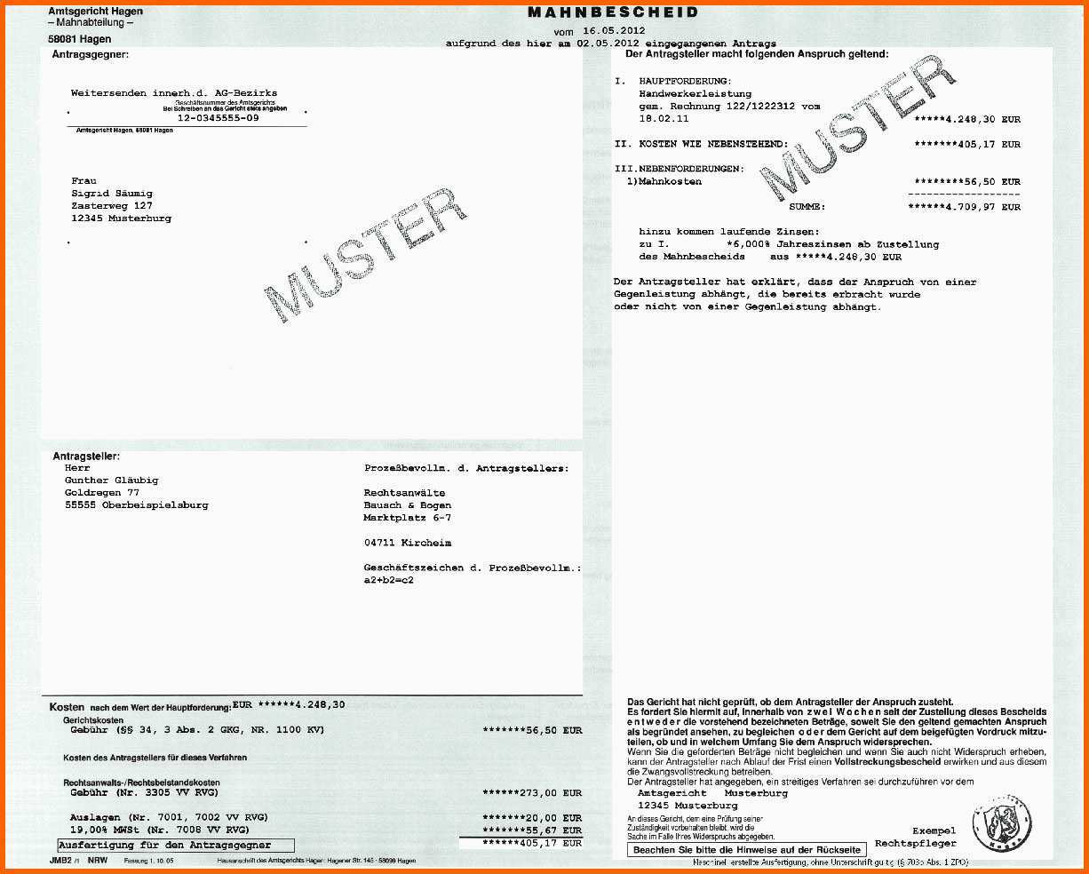 Sensationell Kaufvertrag Teil 5 6 Gerichtliches Mahnverfahren
