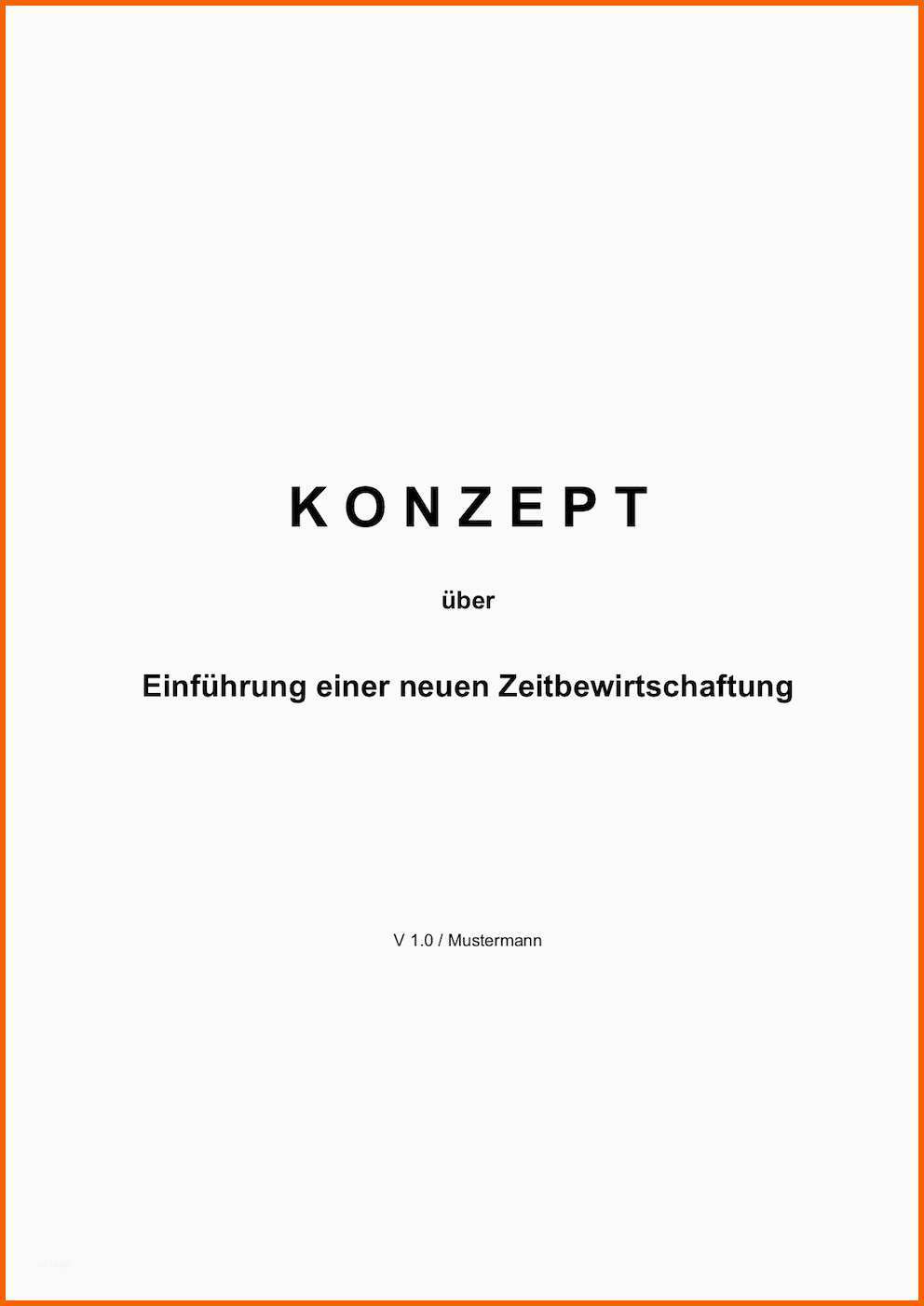 Sensationell Konzept Vorlage Im Word format