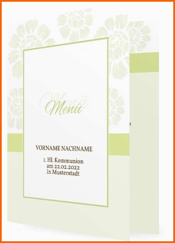 Sensationell Menükarten Vorlage