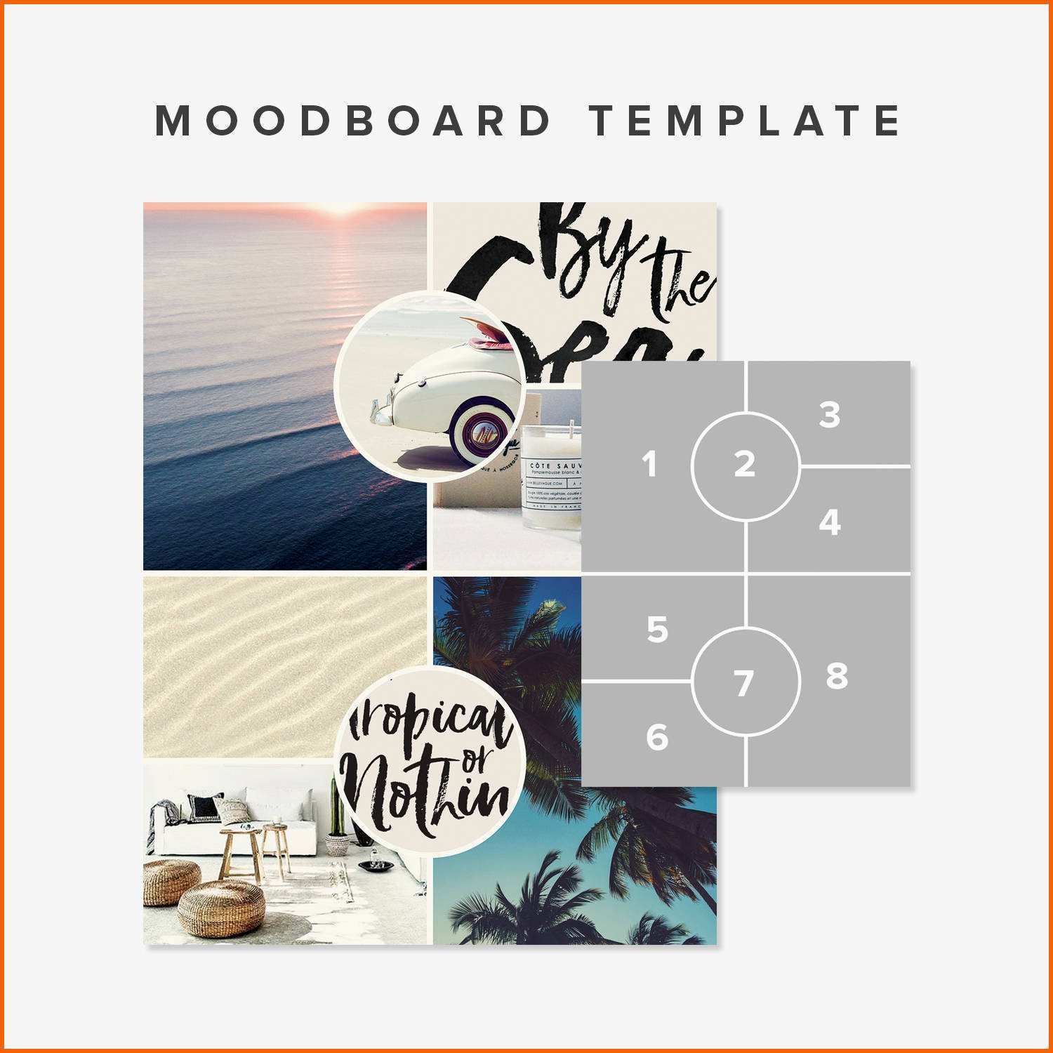 Sensationell Moodboard Vorlage Shop Collage Vorlage