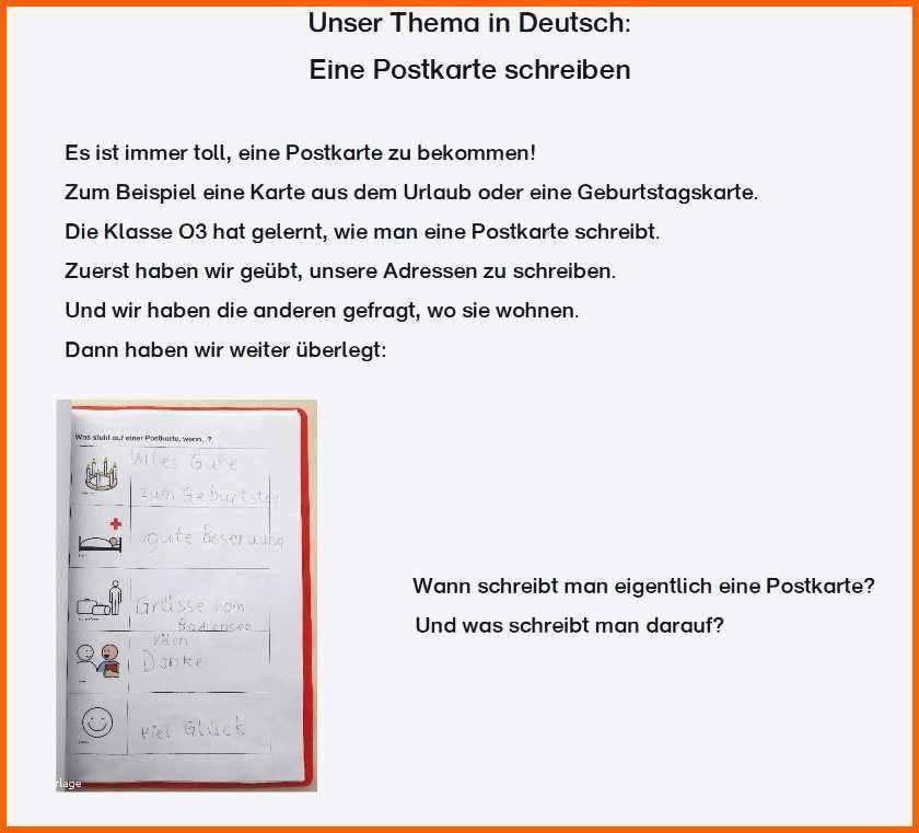 Sensationell Postkarte Schreiben Vorlage