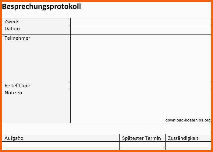 Sensationell Protokoll Vorlage Pdf Word Besprechungsprotokoll