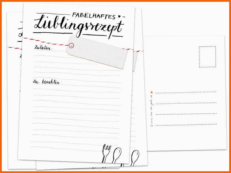 Sensationell Rezeptepostkarten Rezeptkarten U A Für Hochzeitsspiel
