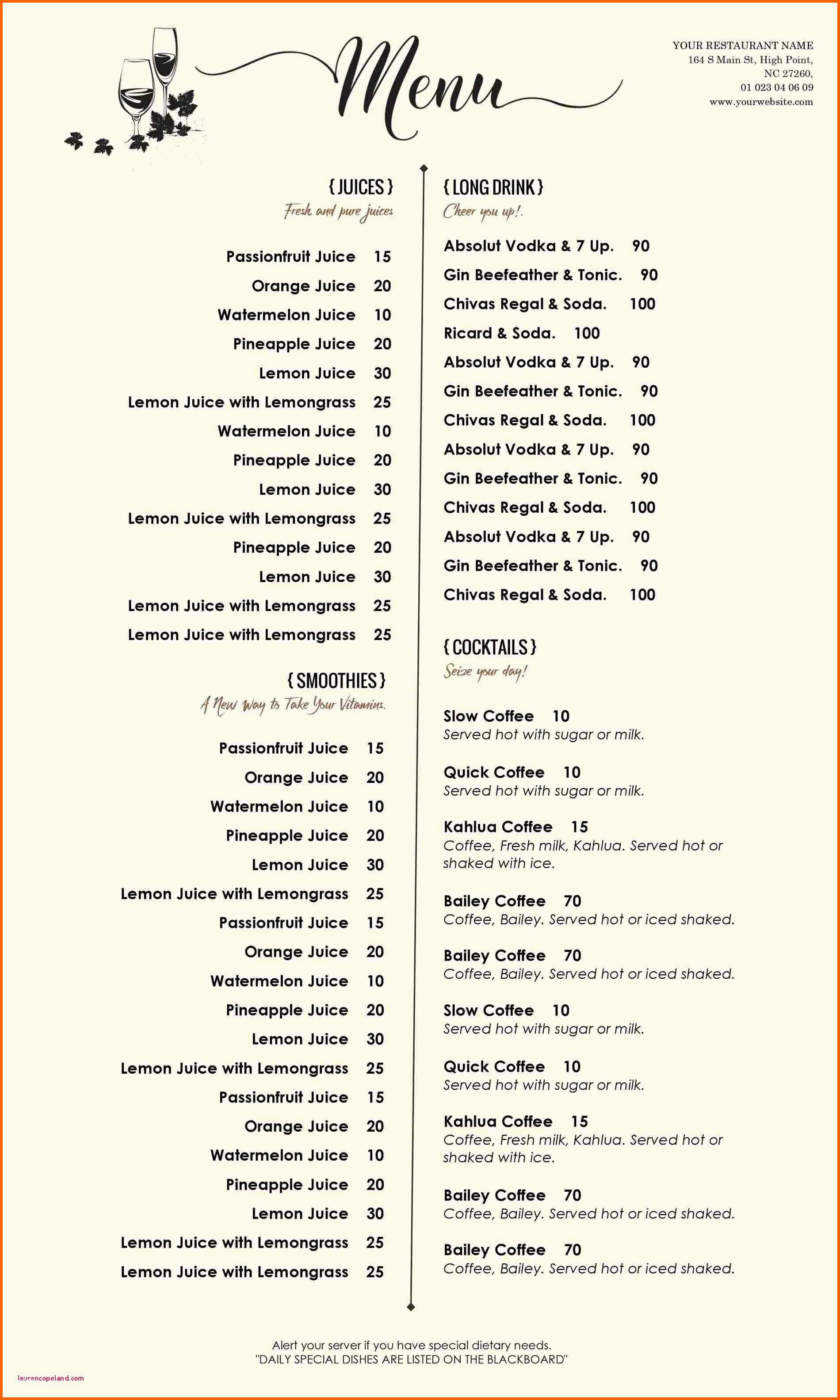 Sensationell Spanische Speisekarte Vorlage Fall Menu Template Fresh 9