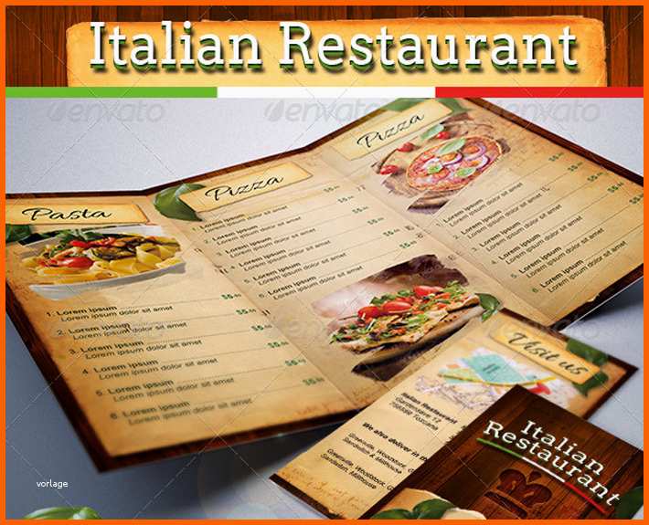 Sensationell Speisekarte Für Ein Italienisches Restaurant