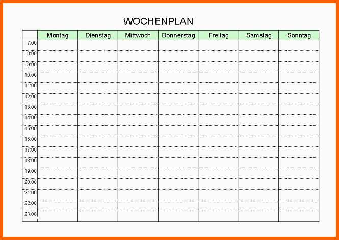 stundenplan vorlage excel best of kostenlose wochenplan excel