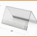 Sensationell Tischaufsteller In Dachform Acryl 200 X 100 Mm B H